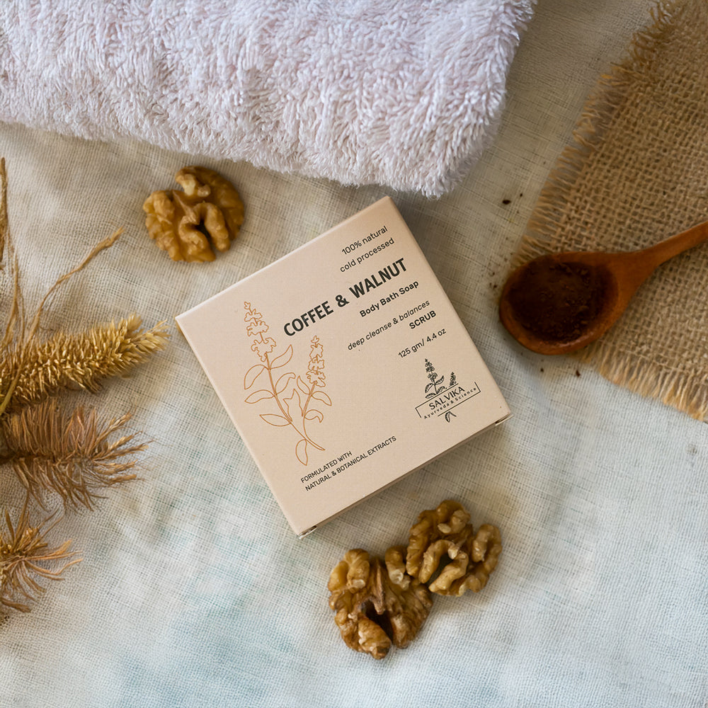 Cold Processed Coffee & Walnut Exfoliating Soap – 125g