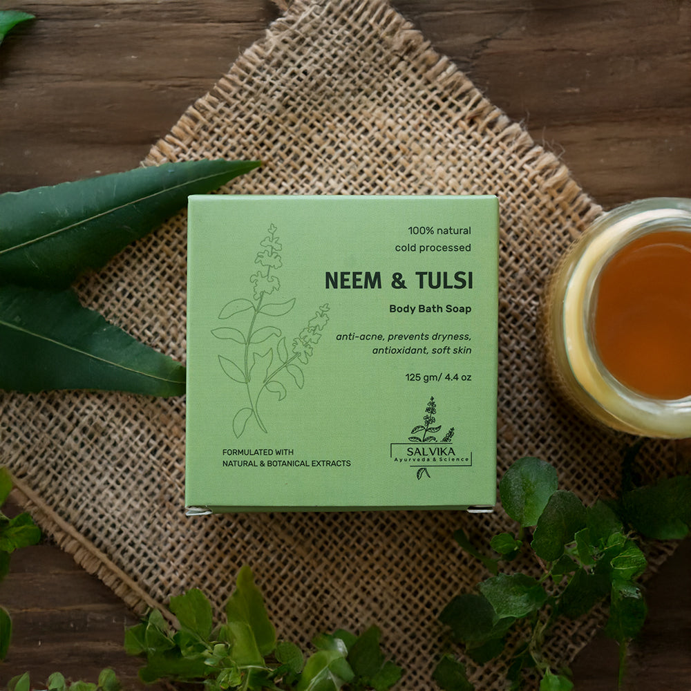 Cold Processed Herbal Neem & Tulsi Soap – 125g