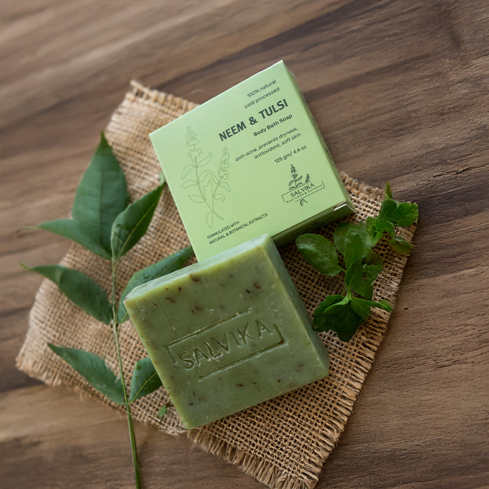 Cold Processed Herbal Neem & Tulsi Soap – 125g