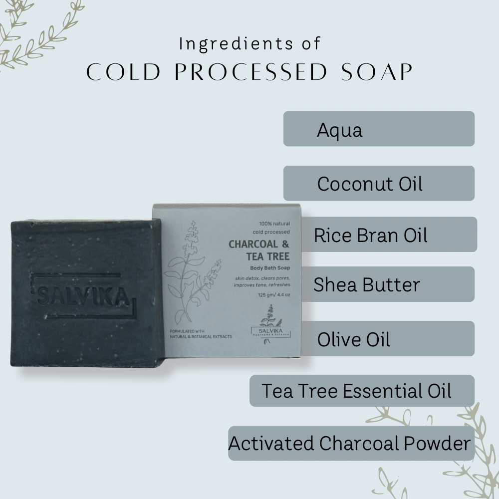 Cold Processed Detox Charcoal & Tea Tree Soap – 125g