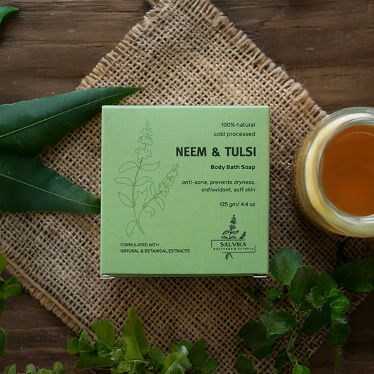 Cold Processed Herbal Neem & Tulsi Soap – 125g