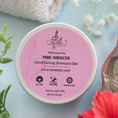 Pink Hibiscus Shampoo Bar – 80g | Conditioning & Nourishing Hair Cleanse