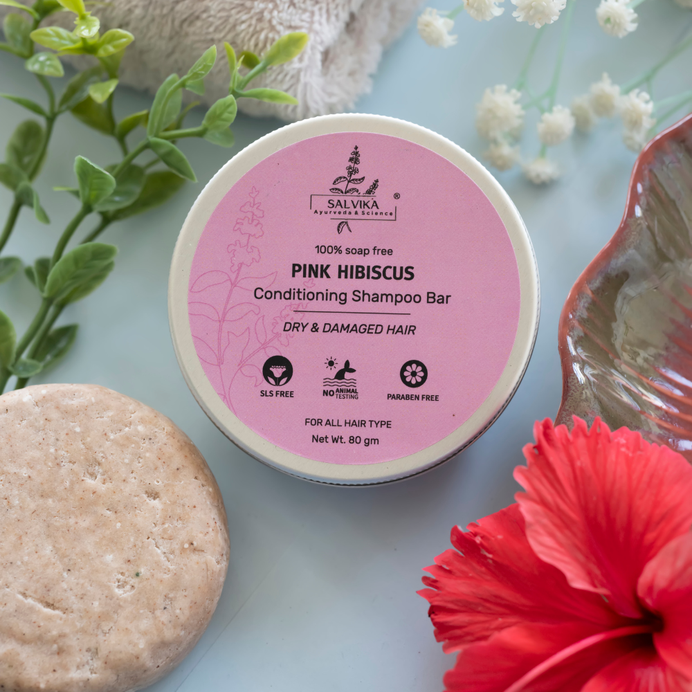 Pink Hibiscus Shampoo Bar – 80g | Conditioning & Nourishing Hair Cleanse