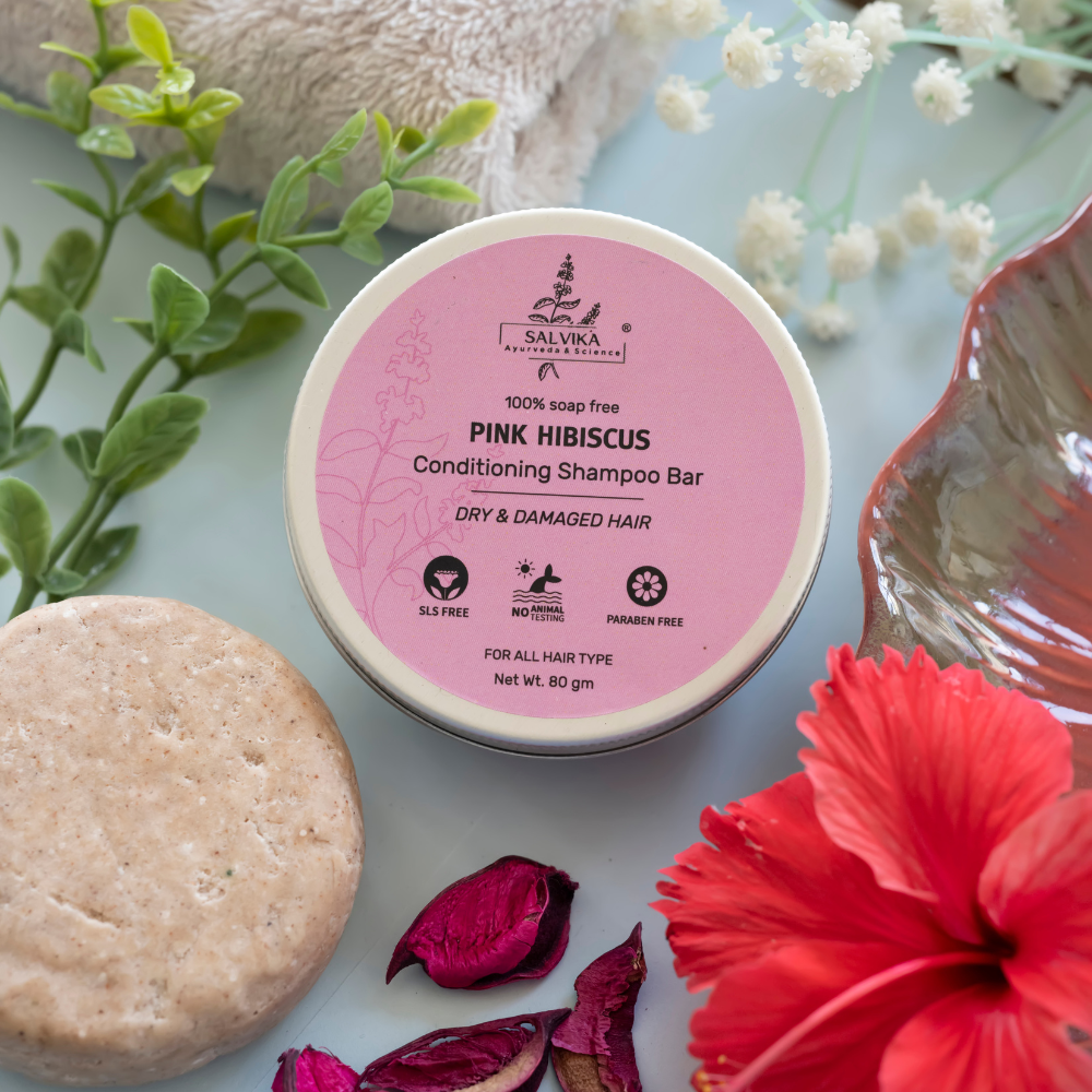 Pink Hibiscus Shampoo Bar – 80g | Conditioning & Nourishing Hair Cleanse