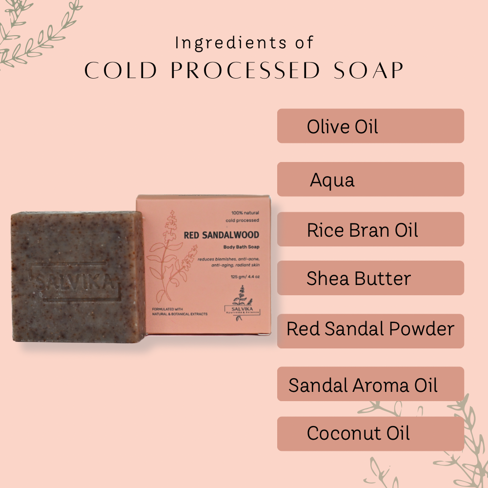 Cold Processed Red Sandalwood Brightening Soap – 125g