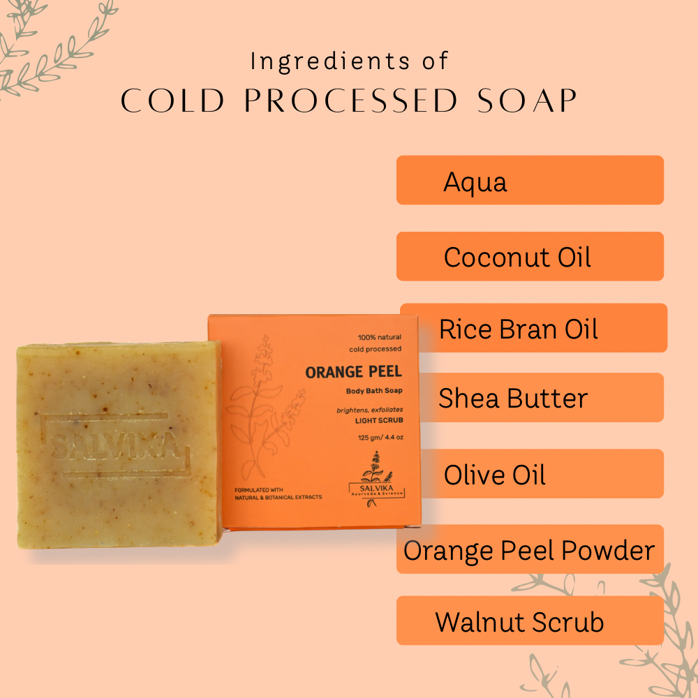 Cold Processed Exfoliating Orange Peel Soap – 125g