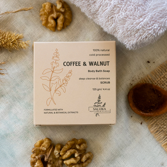 Cold Processed Coffee & Walnut Exfoliating Soap – 125g