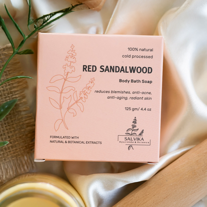 Cold Processed Red Sandalwood Brightening Soap – 125g