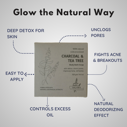 Cold Processed Detox Charcoal & Tea Tree Soap – 125g