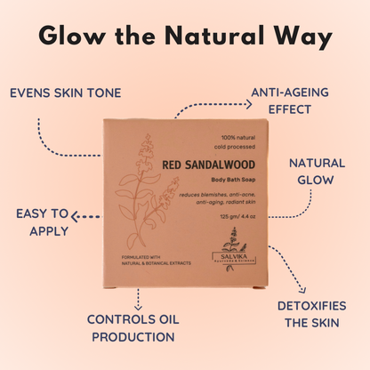 Cold Processed Red Sandalwood Brightening Soap – 125g