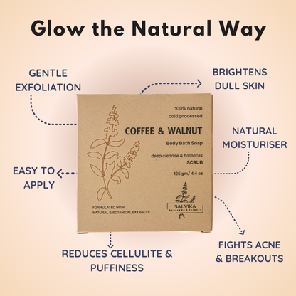 Cold Processed Coffee & Walnut Exfoliating Soap – 125g